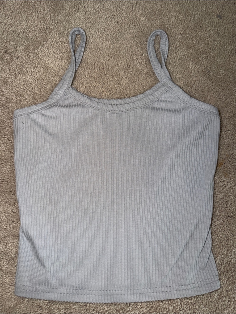 Women’s Ribbed Tank Top — Light Gray